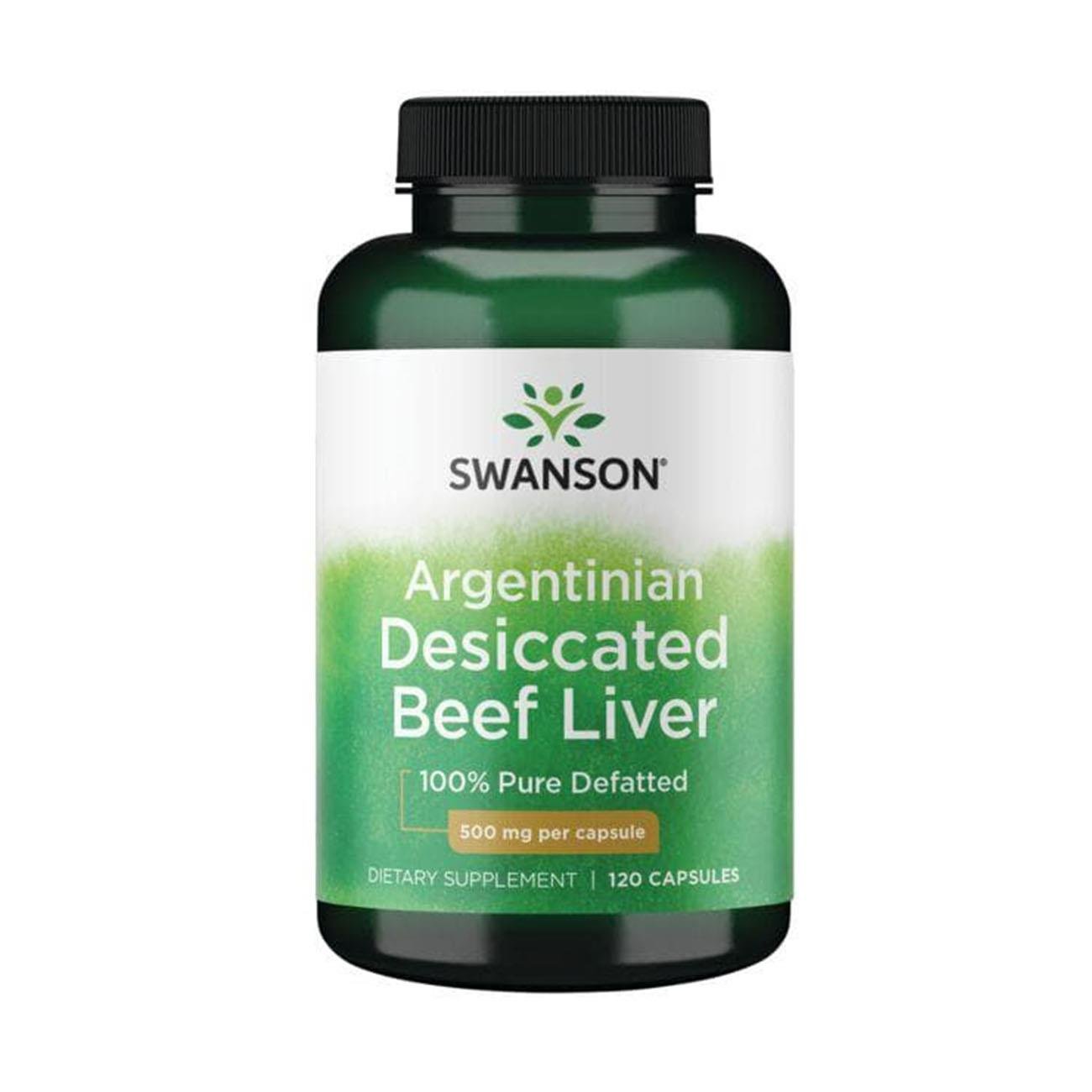 Argentinian Desiccated Beef Liver 500mg 120 caps - Swanson - Supplement - Eco Natural Products