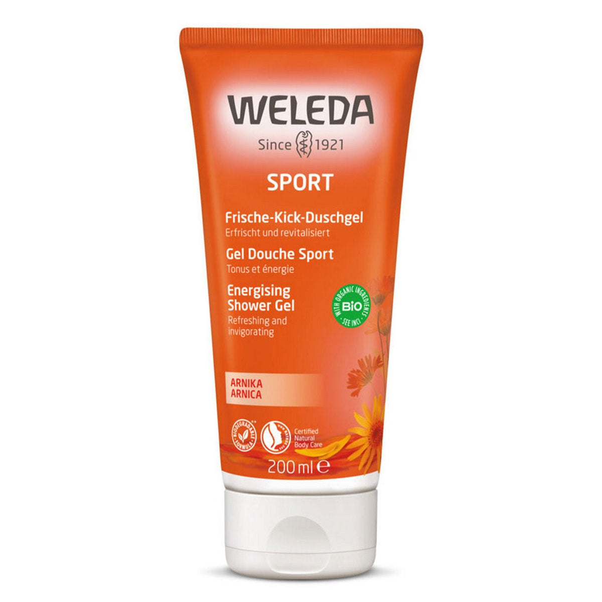 Arnica Sports Shower Gel 200ml - Weleda - Body Wash - Eco Natural Products