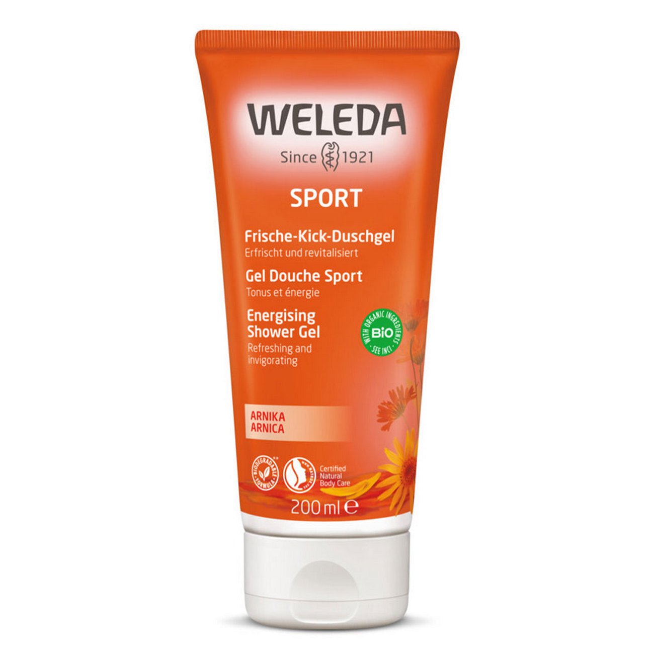 Arnica Sports Shower Gel 200ml - Weleda - Body Wash - Eco Natural Products