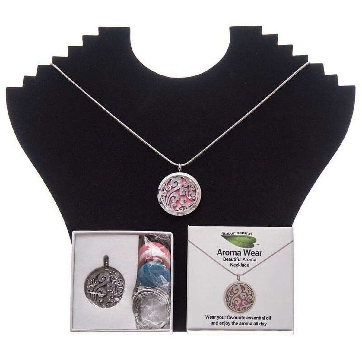 Aroma Necklace in Gift Box Swirl style - Amour Natural - Necklace - Eco Natural Products