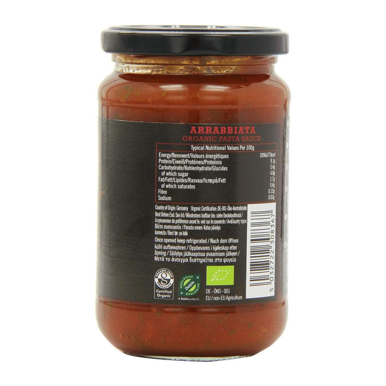 Arrabbiata Pasta Sauce Hot & Spicy 350g - Biona - Pasta Sauce - Eco Natural Products