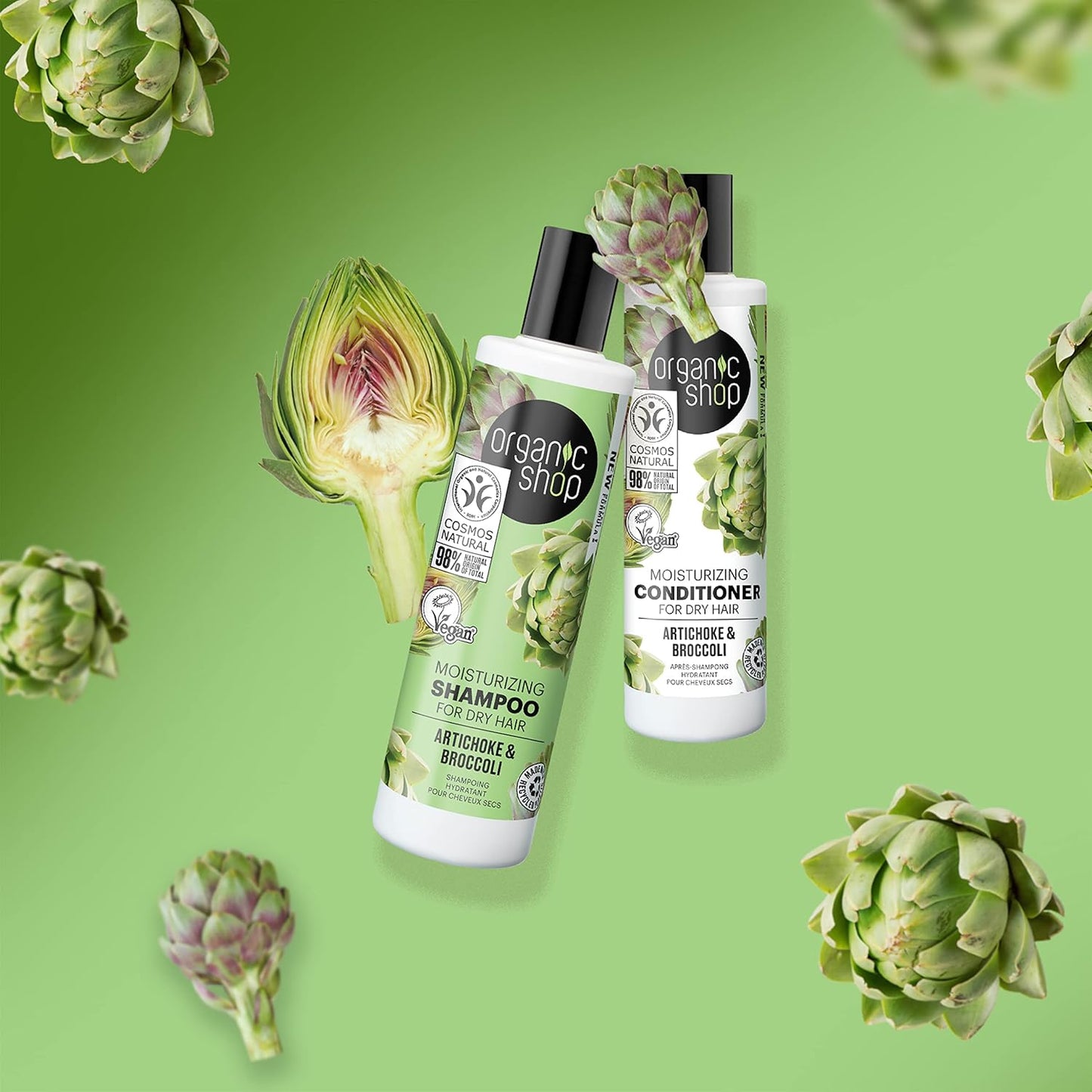 Artichoke and Broccoli Moisturizing Conditioner Dry Hair 280ml - Organic Shop - Conditioner - Eco Natural Products