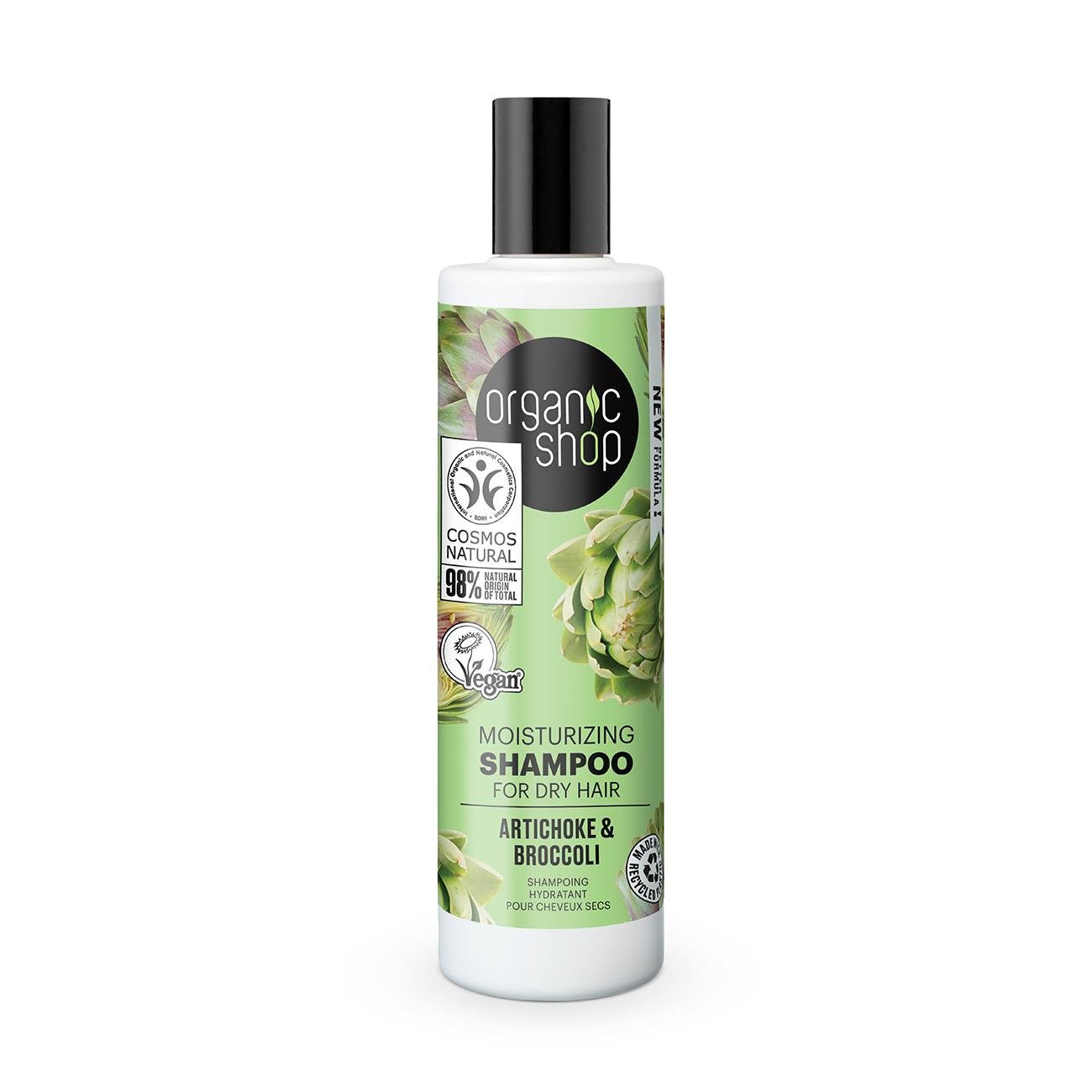 Artichoke and Broccoli Moisturizing Shampoo for Dry Hair 280 ml - Eco Natural Products - Organic Shop - Shampoo