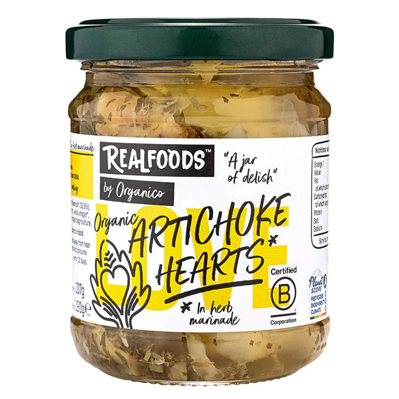 Artichoke Hearts in Oil 190g - Organico - Artichoke Hearts - Eco Natural Products