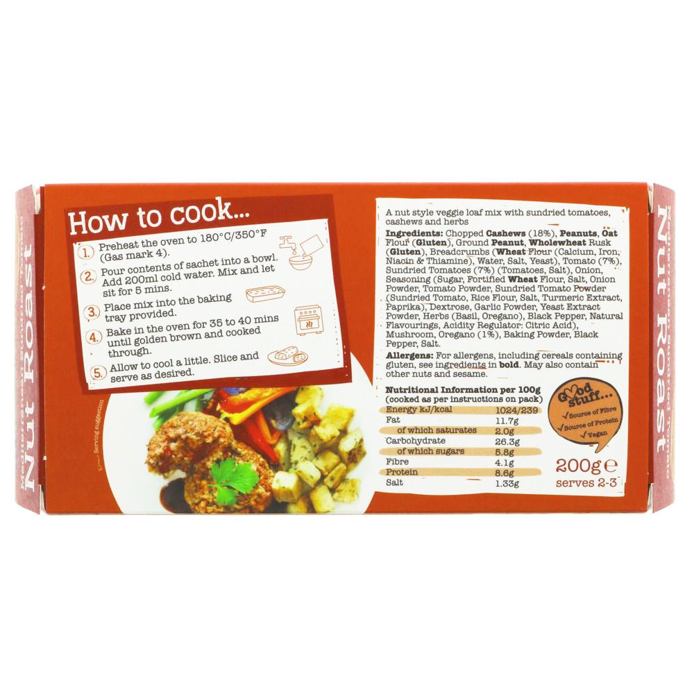 Artisan Sundried Tomato Grains Nut Roast 200g - Artisan Grains - Nut Roasts - Eco Natural Products