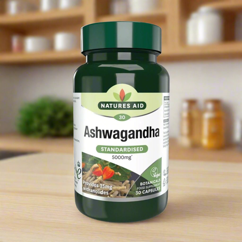 Ashwagandha 5000mg 30 Capsules - Natures Aid - Food Supplements - Eco Natural Products