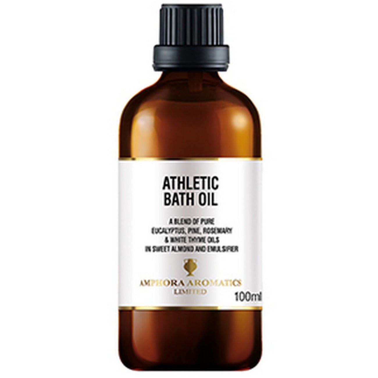 Athletic Bath Oil Glass 100ml - Eco Natural Products - Absolute Aromas - Bath Oil