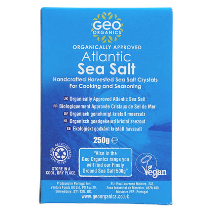 Atlantic Sea Salt Crystal 250g - Geo Organics - Sea Salt - Eco Natural Products