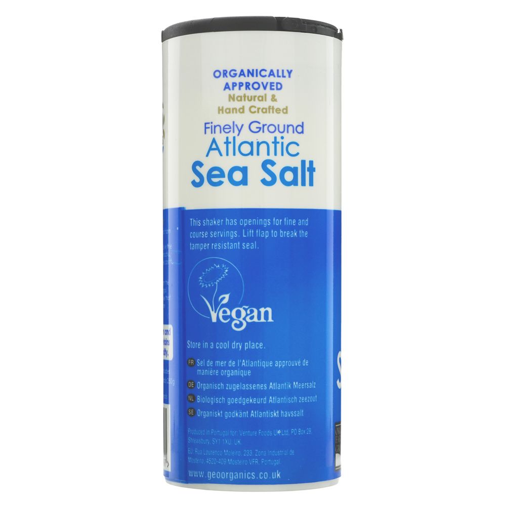 Atlantic Sea Salt Fine Ground 500g - Geo Organics - Sea Salt - Eco Natural Products