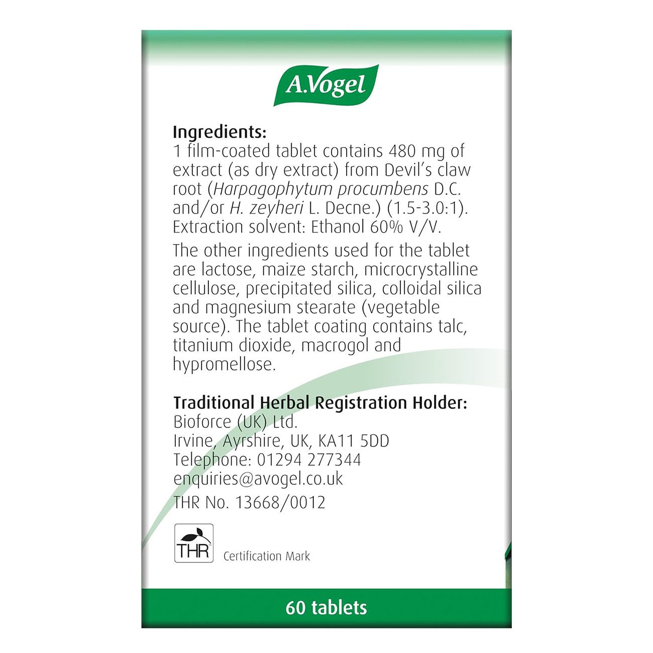 Atrosan Devil's Claw 60 Tabs - A. Vogel - Herbal Supplement - Eco Natural Products