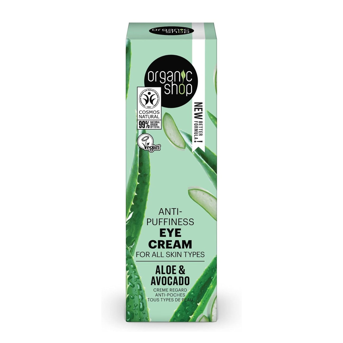 Avocado and Aloe Anti - puffiness Eye Cream All Skin Types 30 ml - Organic Shop - Eye Cream - Eco Natural Products