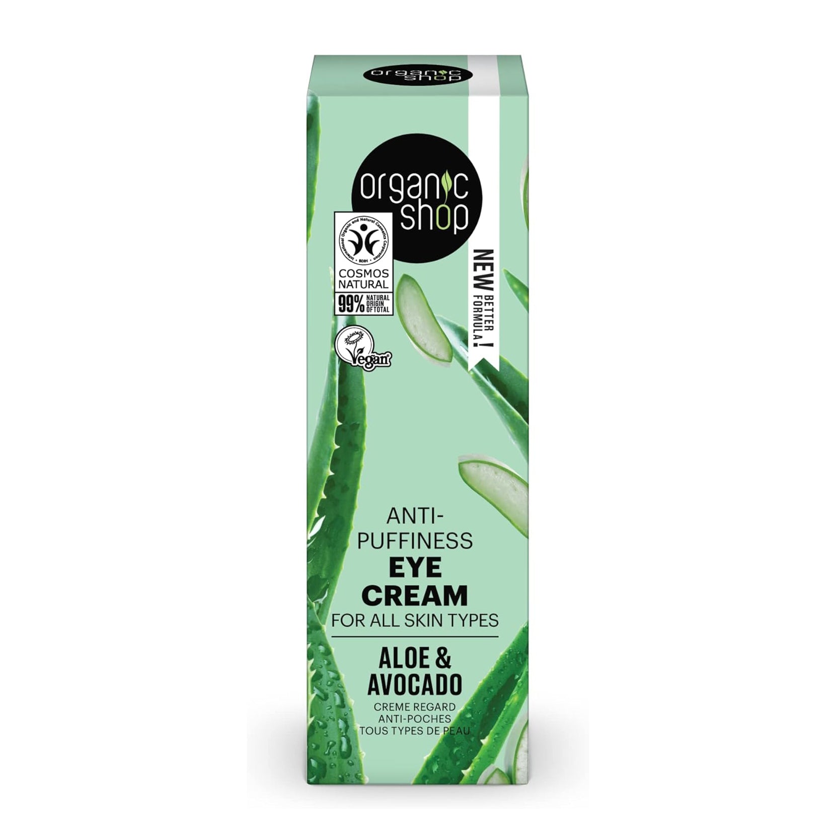 Avocado and Aloe Anti - puffiness Eye Cream All Skin Types 30 ml - Organic Shop - Eye Cream - Eco Natural Products