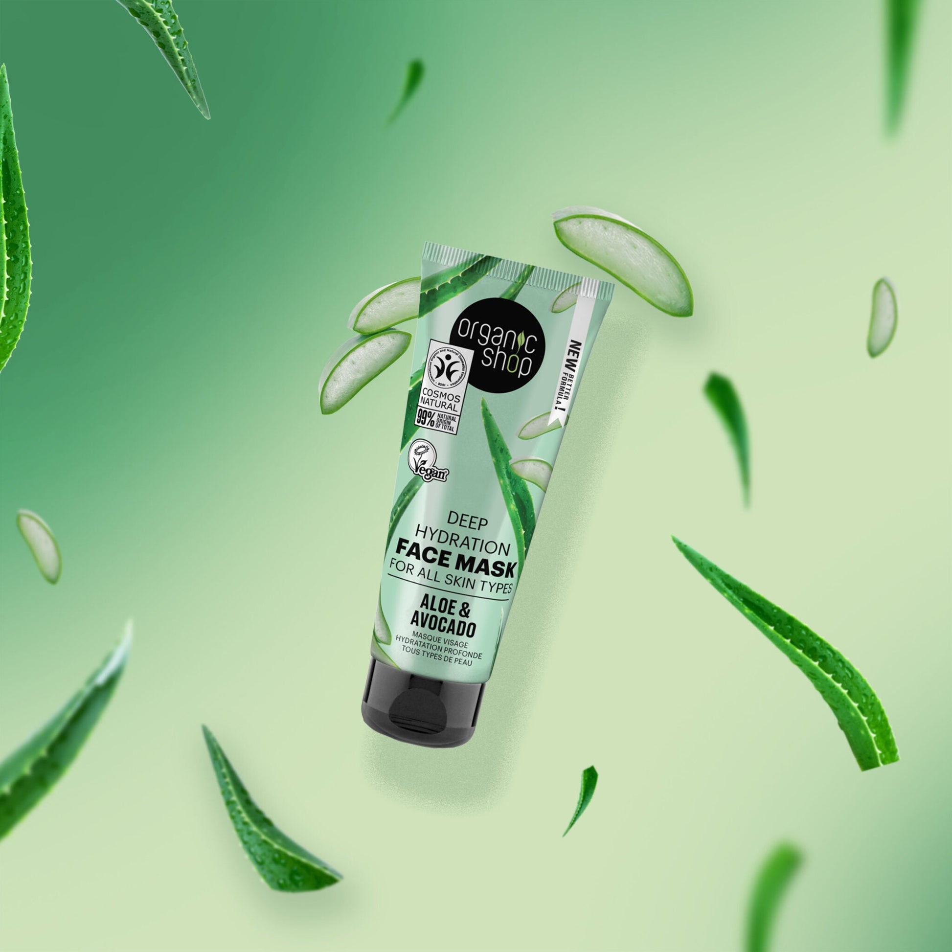 Avocado and Aloe Deep hydration Face Mask All Skin Types 75 ml - Organic Shop - Face Mask - Eco Natural Products