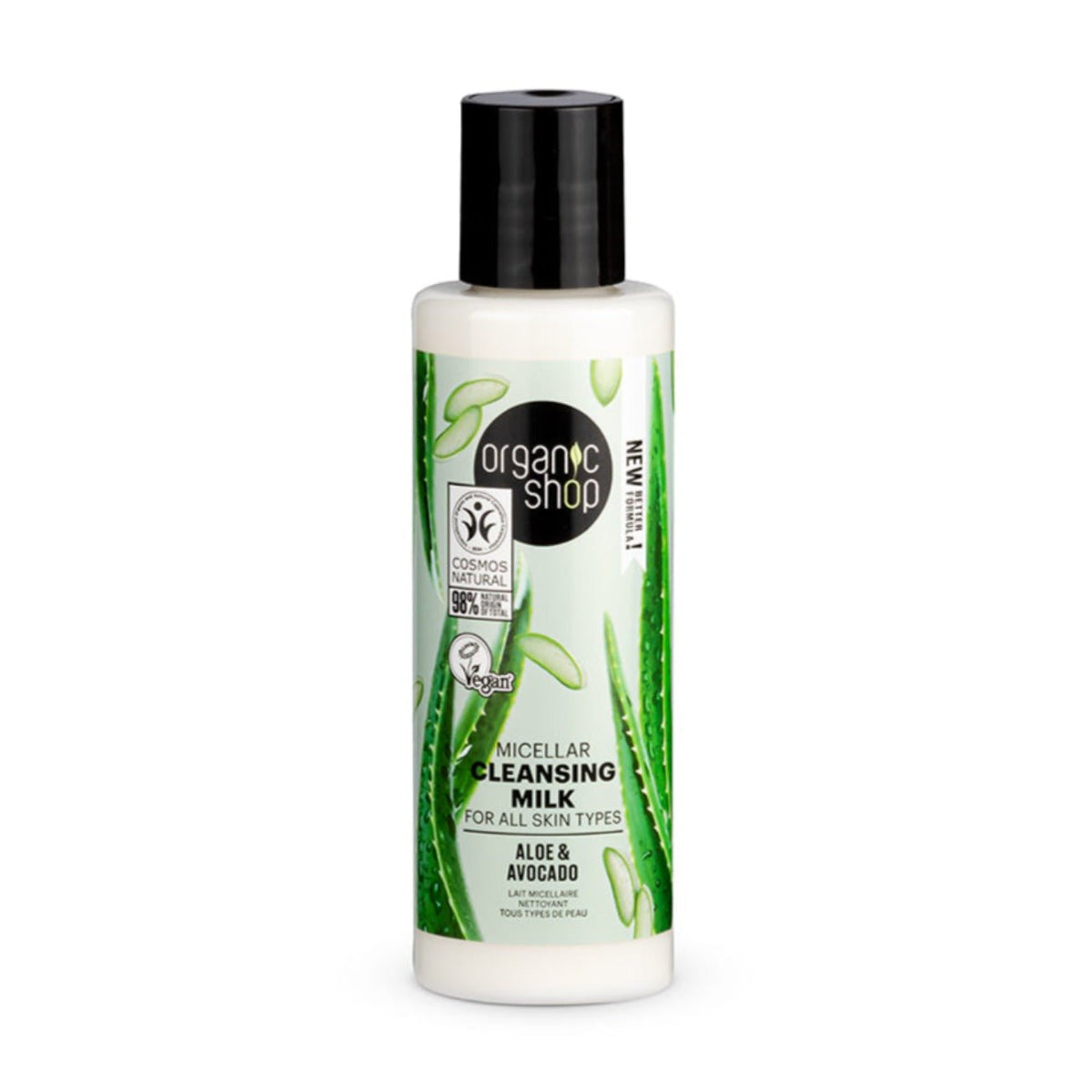 Avocado and Aloe Micellar Cleansing Milk All Skin Types 150 ml - Organic Shop - Micellar Cleansing Milk - Eco Natural Products