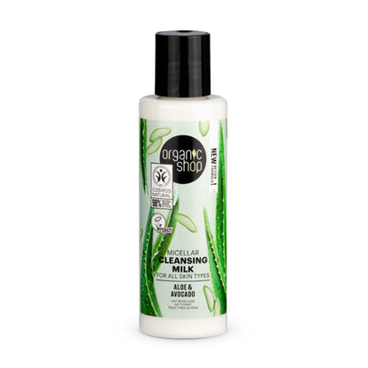 Avocado and Aloe Micellar Cleansing Milk All Skin Types 150 ml - Organic Shop - Micellar Cleansing Milk - Eco Natural Products