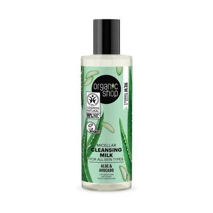 Avocado and Aloe Micellar Cleansing Milk All Skin Types 150 ml - Organic Shop - Micellar Cleansing Milk - Eco Natural Products
