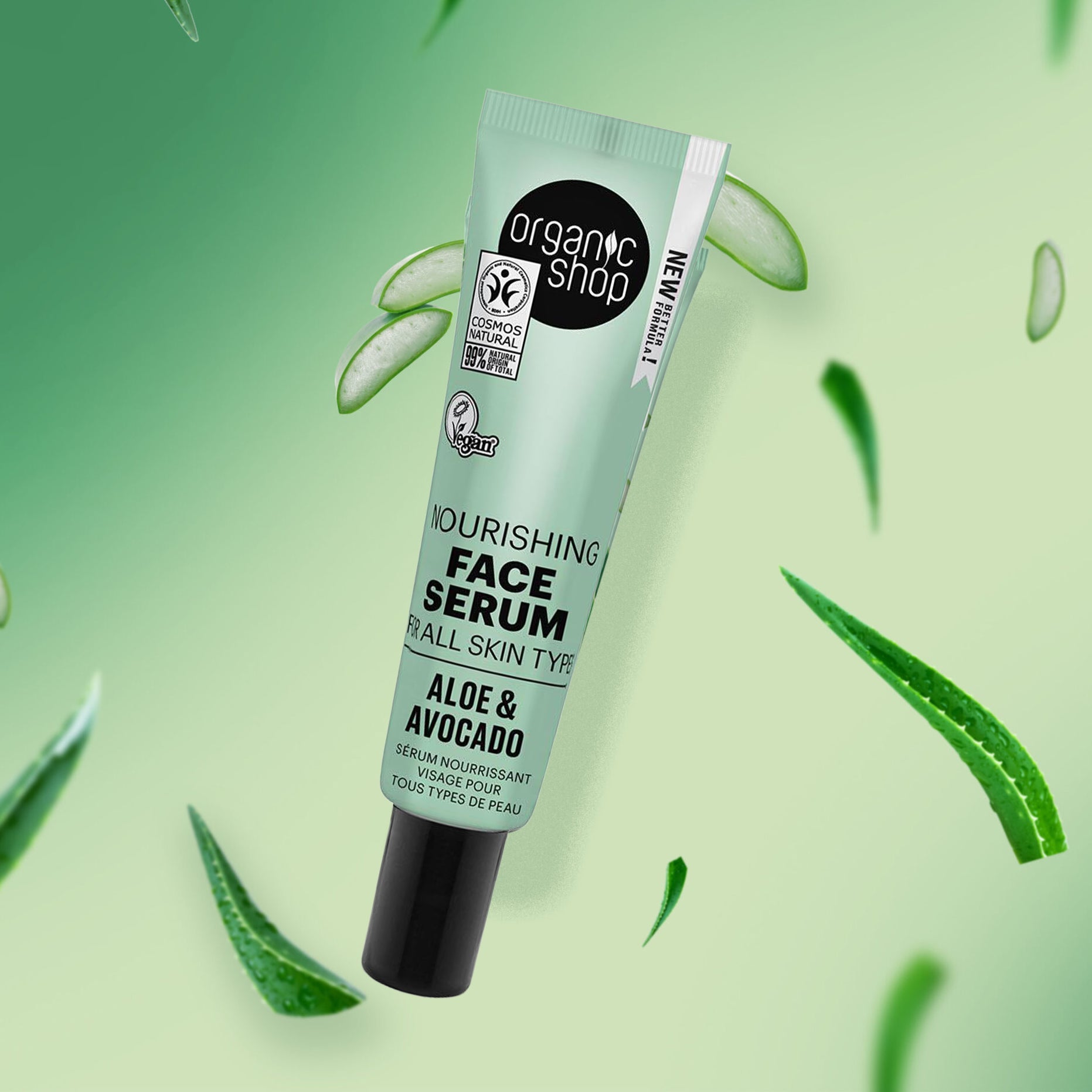 Avocado and Aloe Nourishing Face Serum for All Skin Types 30ml - Organic Shop - Face Serum - Eco Natural Products