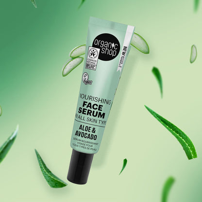 Avocado and Aloe Nourishing Face Serum for All Skin Types 30ml - Organic Shop - Face Serum - Eco Natural Products