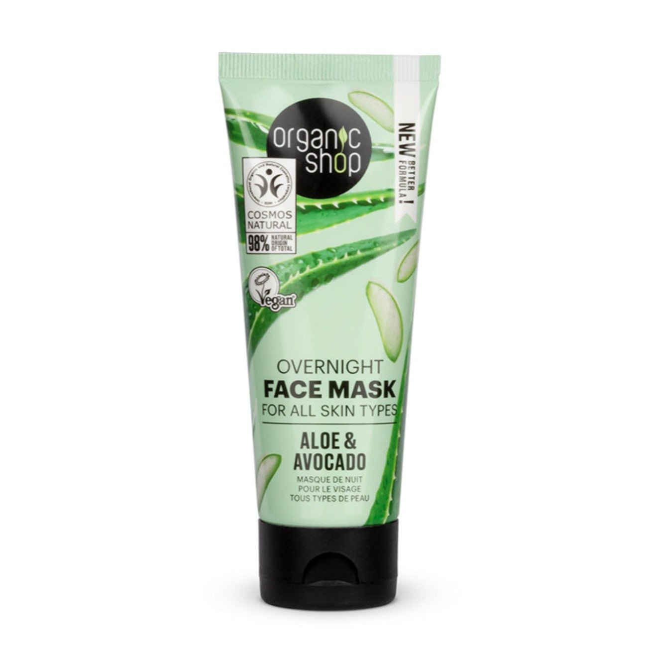 Avocado and Aloe Overnight Face Mask for All Skin Types 75 ml - Eco Natural Products - Organic Shop - Face Mask