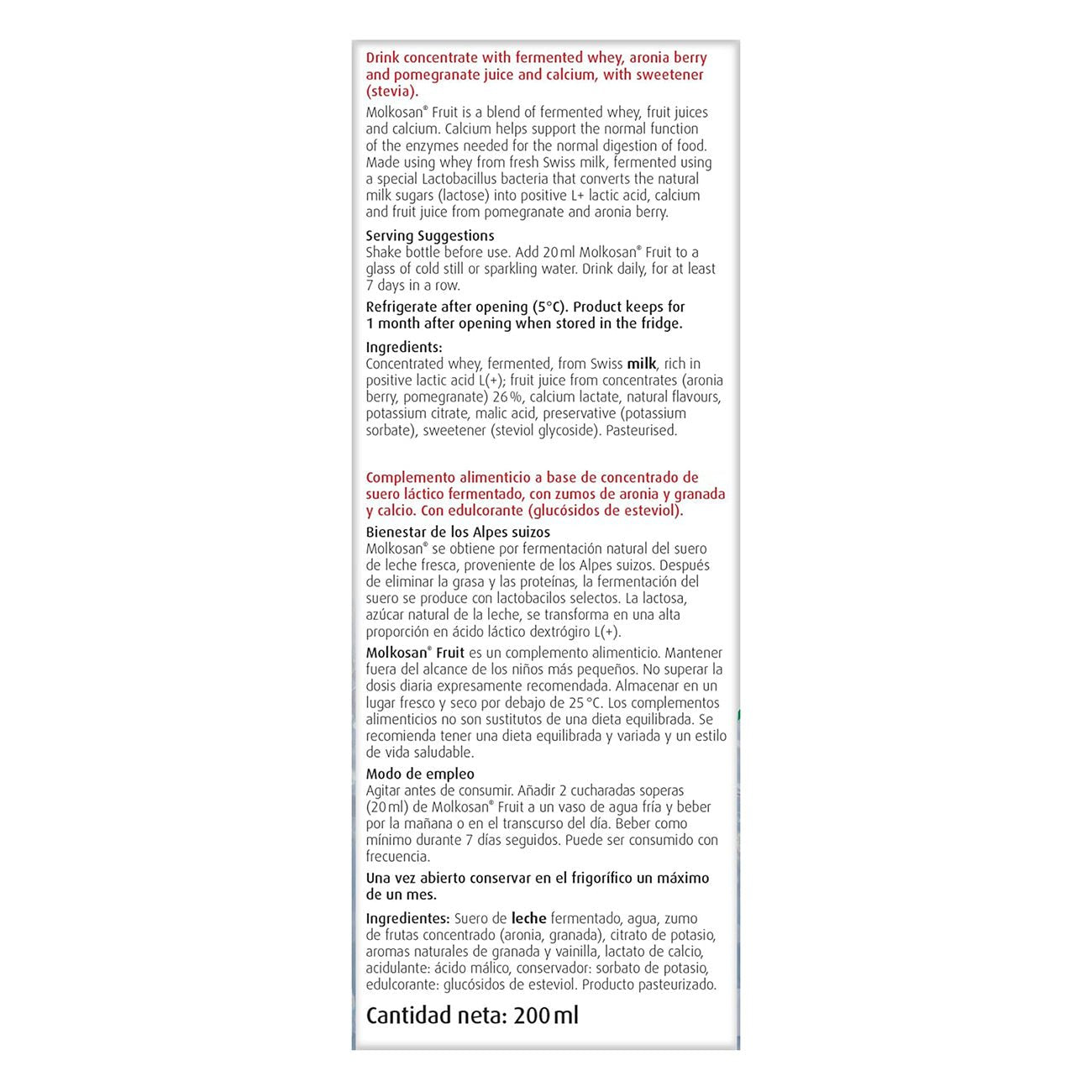 A.Vogel Fruit Molkosan 200ml - A. Vogel - Natural remedies - Eco Natural Products