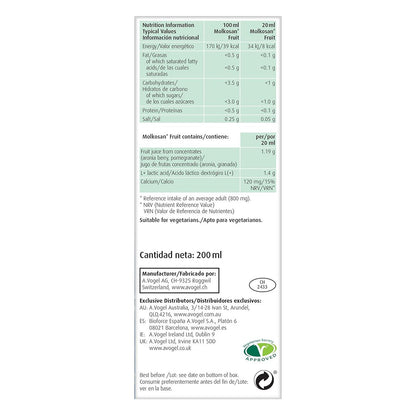 A.Vogel Fruit Molkosan 200ml - A. Vogel - Natural remedies - Eco Natural Products