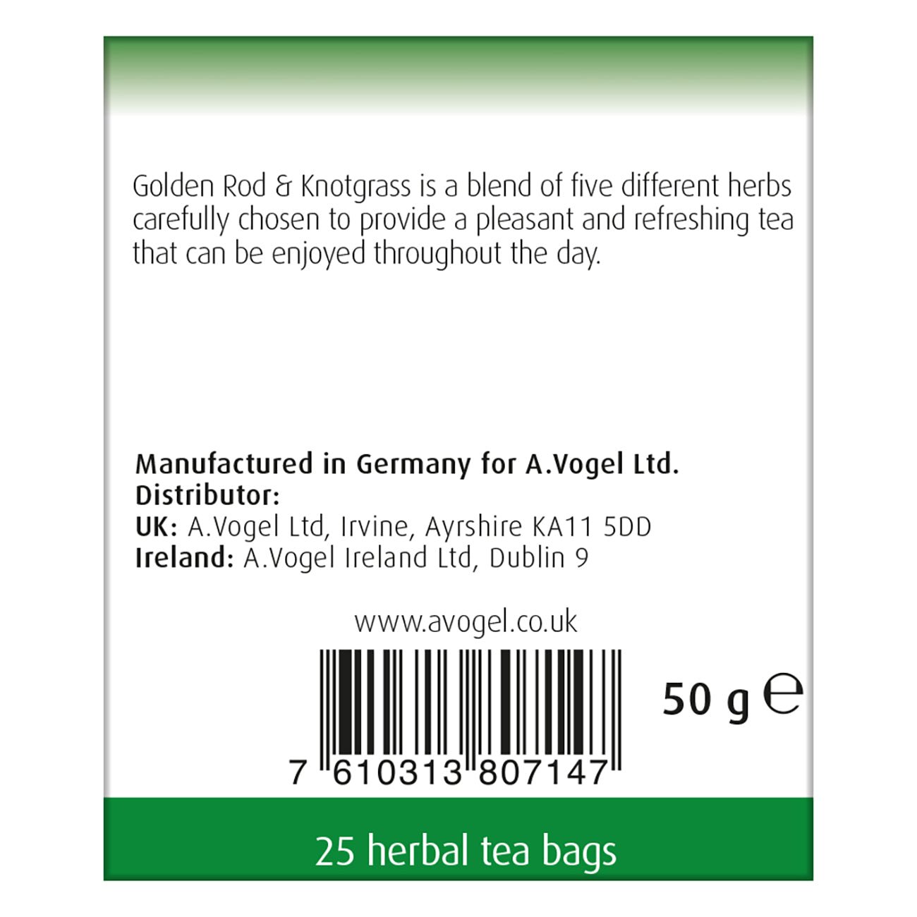A.Vogel Golden Rod & Knotgrass Cleansing Herb Tea 25x2g - A. Vogel - Tea - Eco Natural Products