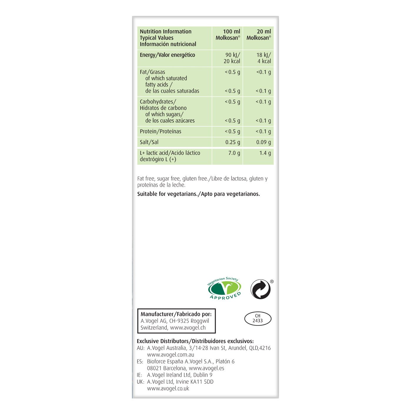 A.Vogel Original Molkosan 200ml - A. Vogel - Natural remedies - Eco Natural Products