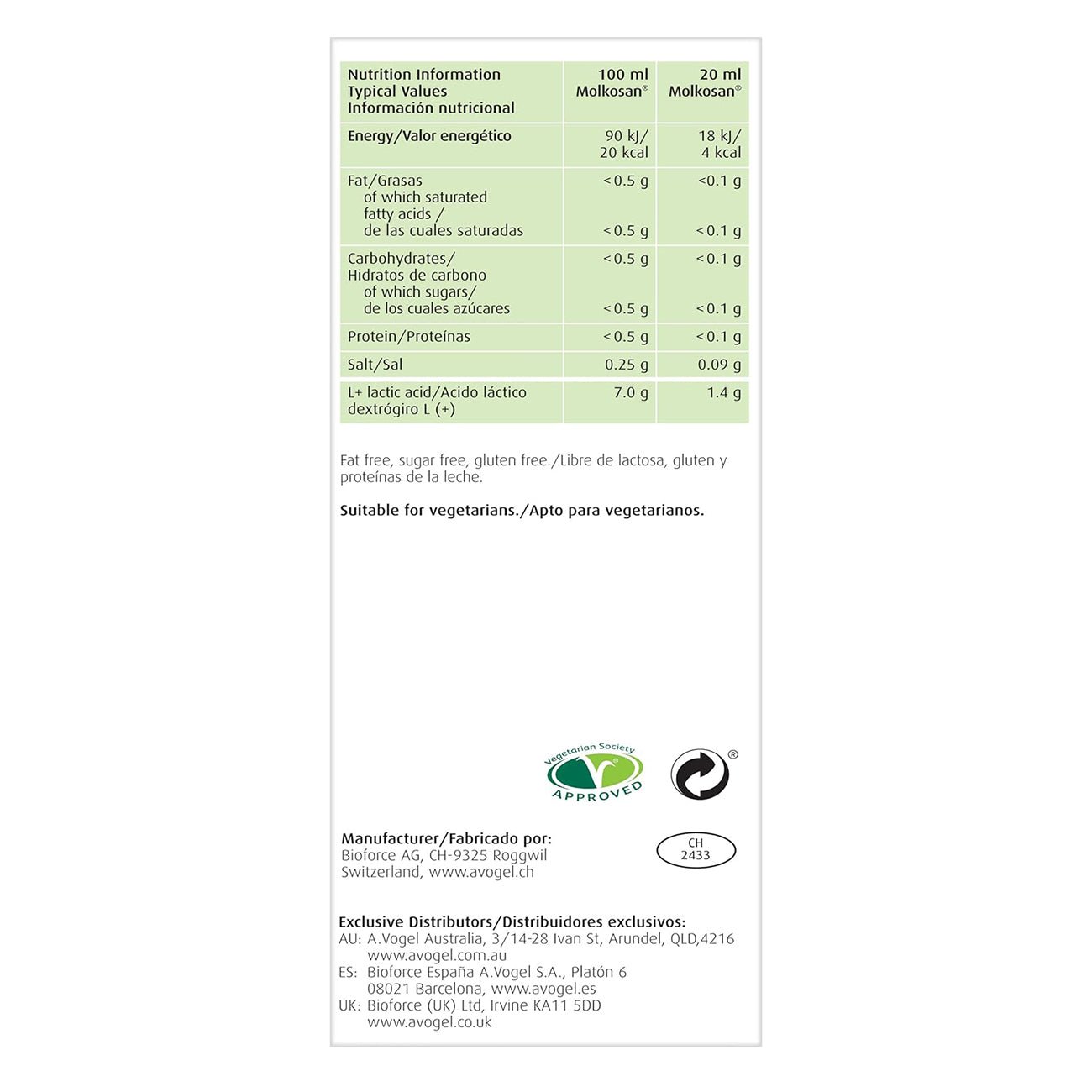 A.Vogel Original Molkosan 500ml - A. Vogel - Natural remedies - Eco Natural Products