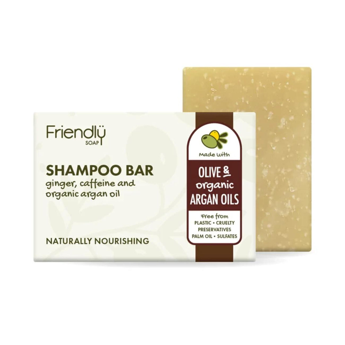 Olive Oil Shampoo Bar Ginger Caffeine & Argan Oil 95g