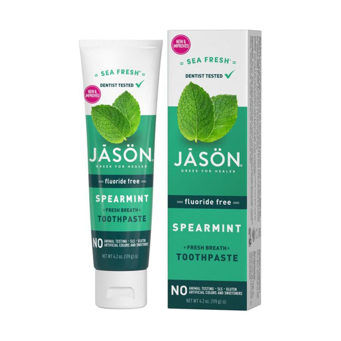 Sea Fresh Spearmint Fresh Breath Toothpaste Fluoride Free 119g