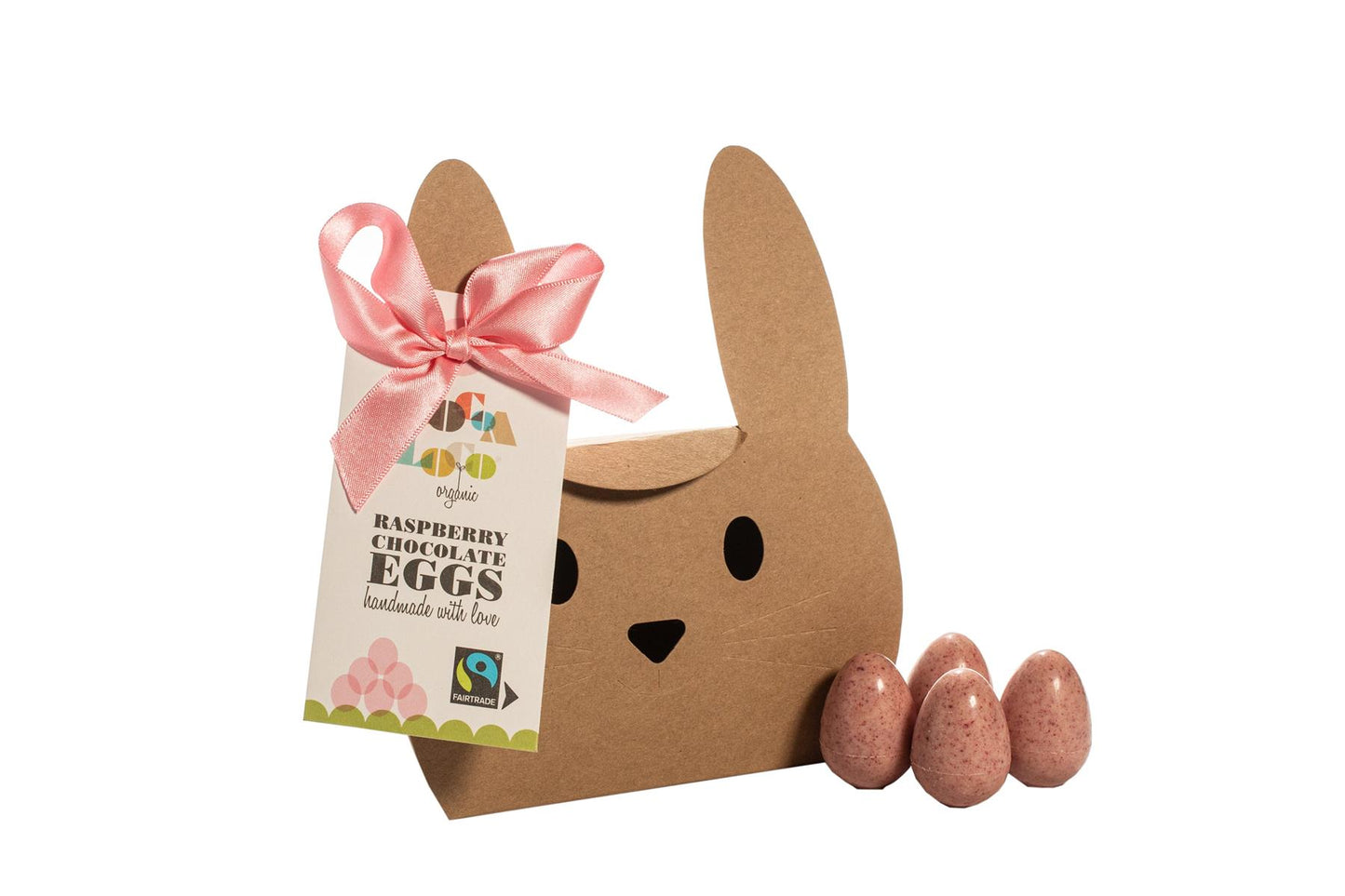Organic White Chocolate & Raspberry Mini Eggs Easter 140g