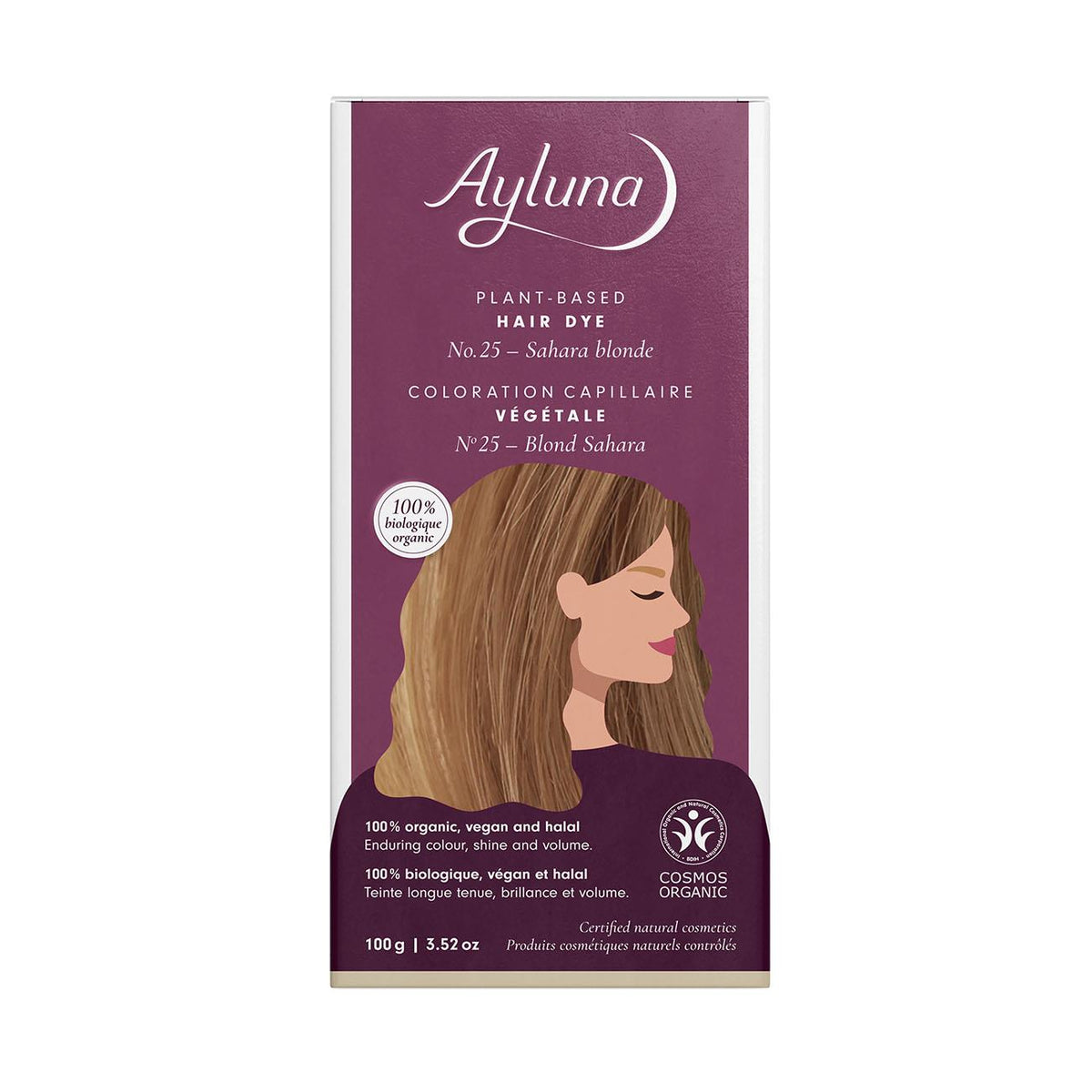 Organic Sahara Blonde No. 25 Plant-Based Hair Colour 100g