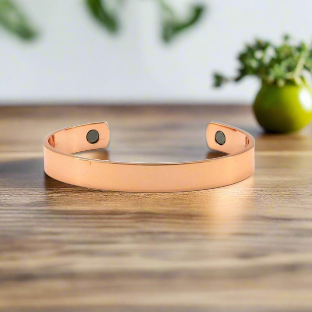 Copper Bangle Heavy Gauge with Magnets 6"