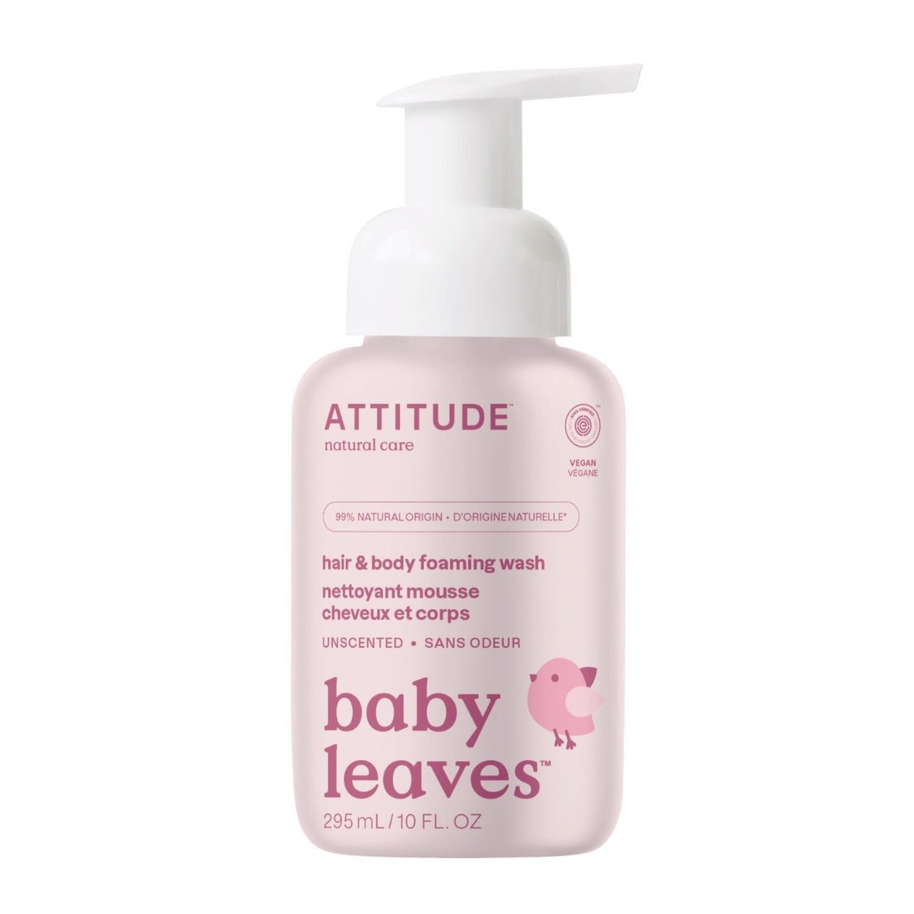 Baby Leaves 2in1 Foaming Wash Unscented 295ml - Eco Natural Products - Attitude - Body Wash