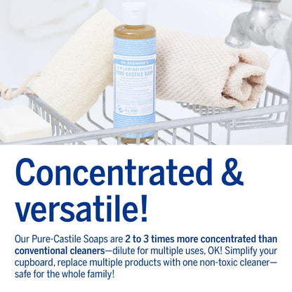Baby Unscented Pure - Castile Liquid Soap 237ml - Dr. Bronner - Liquid Soap - Eco Natural Products