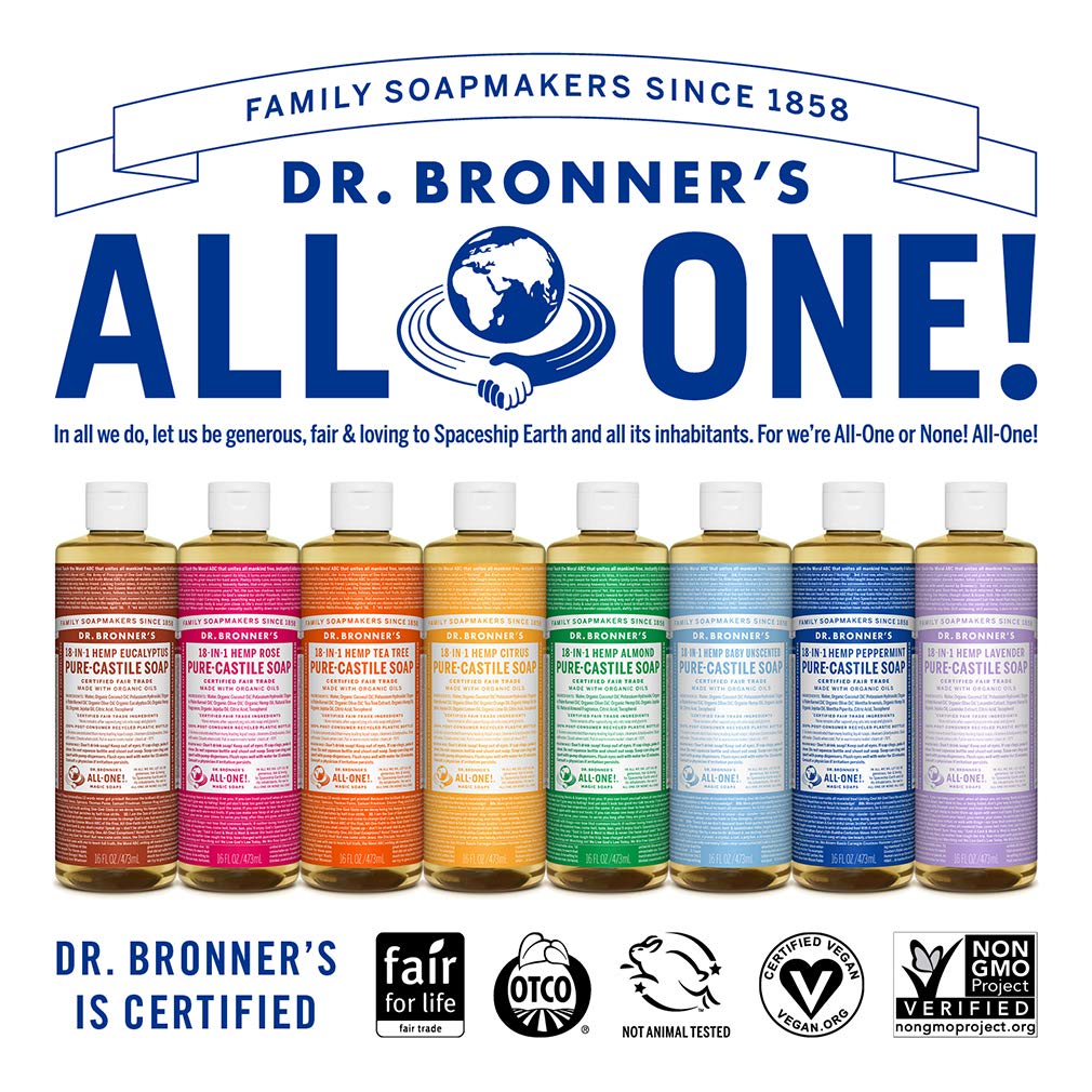 Baby Unscented Pure - Castile Liquid Soap 473ml - Eco Natural Products - Dr. Bronner - Liquid Soap