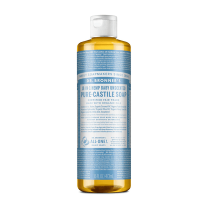 Baby Unscented Pure - Castile Liquid Soap 473ml - Dr. Bronner - Liquid Soap - Eco Natural Products
