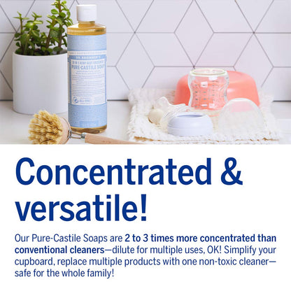Baby Unscented Pure - Castile Liquid Soap 473ml - Dr. Bronner - Liquid Soap - Eco Natural Products