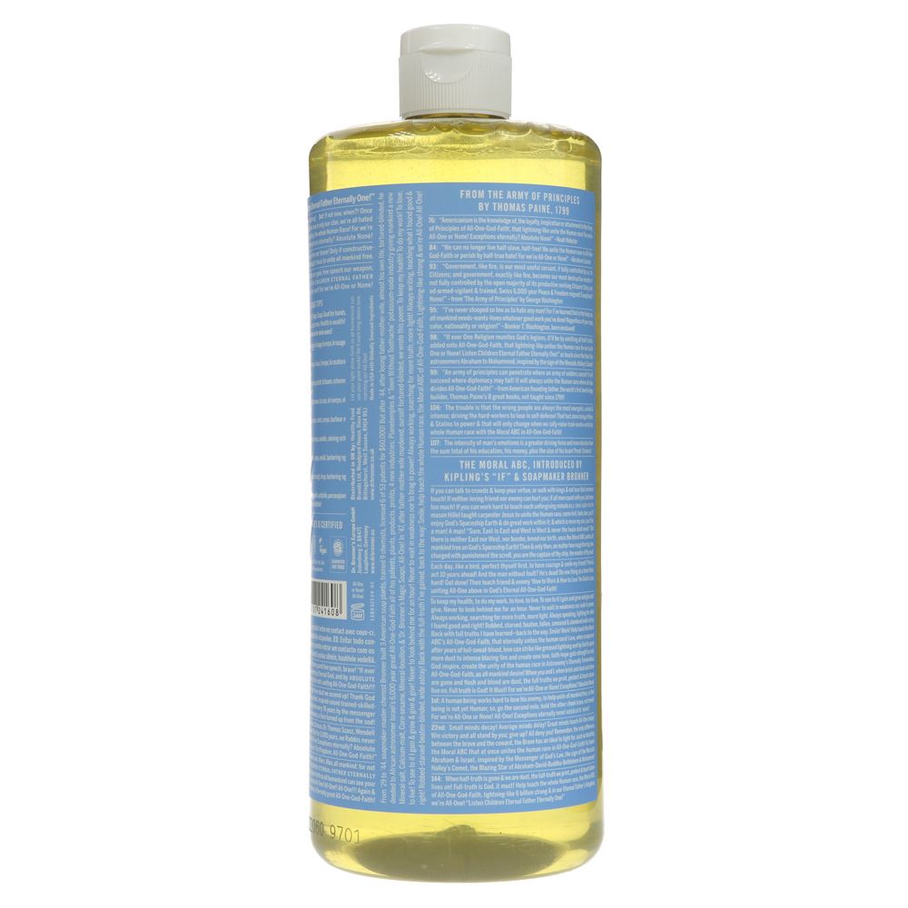 Baby Unscented Pure - Castile Liquid Soap 946ml - Eco Natural Products - Dr. Bronner - Liquid Soap