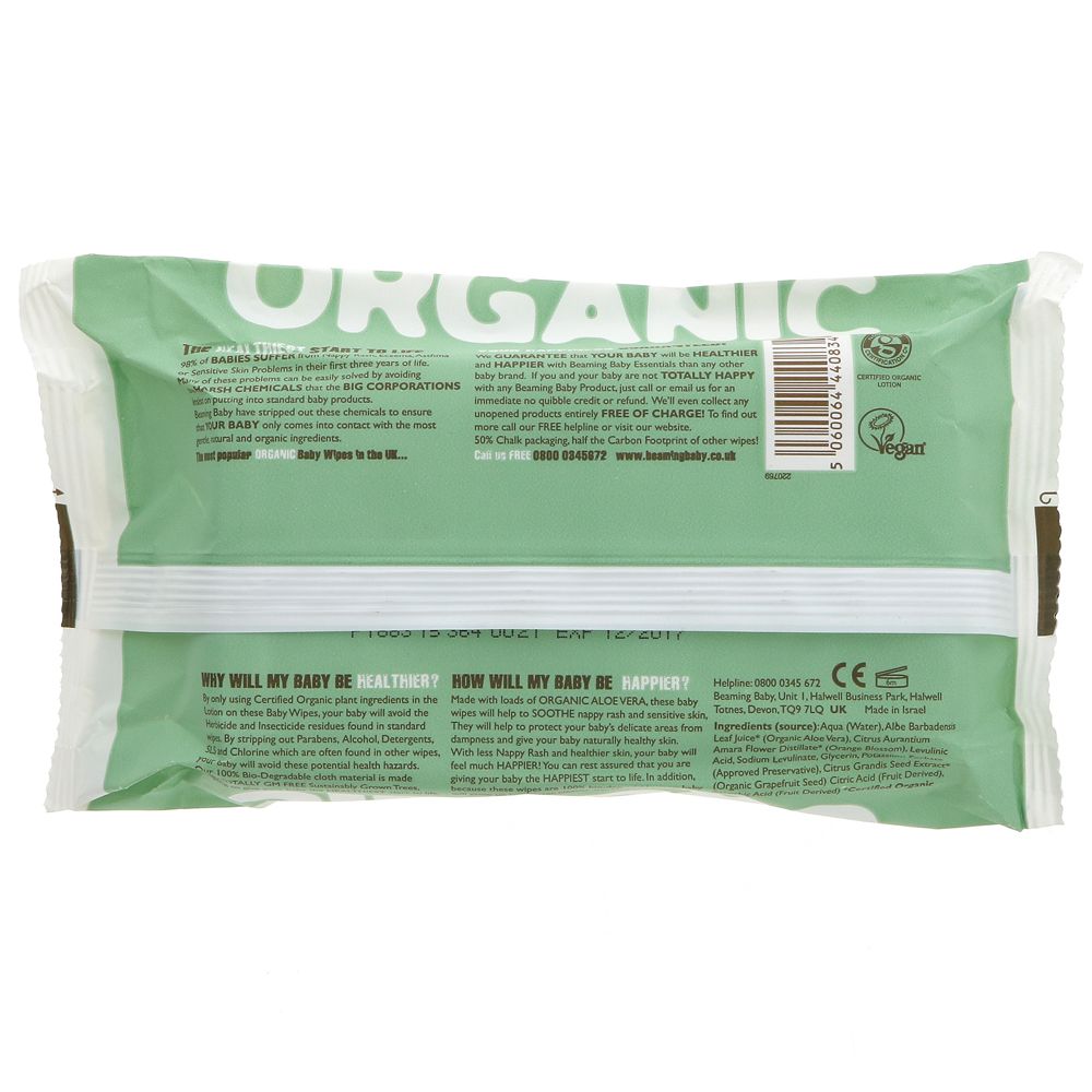 Baby Wipes Fragrance Free 72 Wipes - Beaming Baby - Baby Wipes - Eco Natural Products