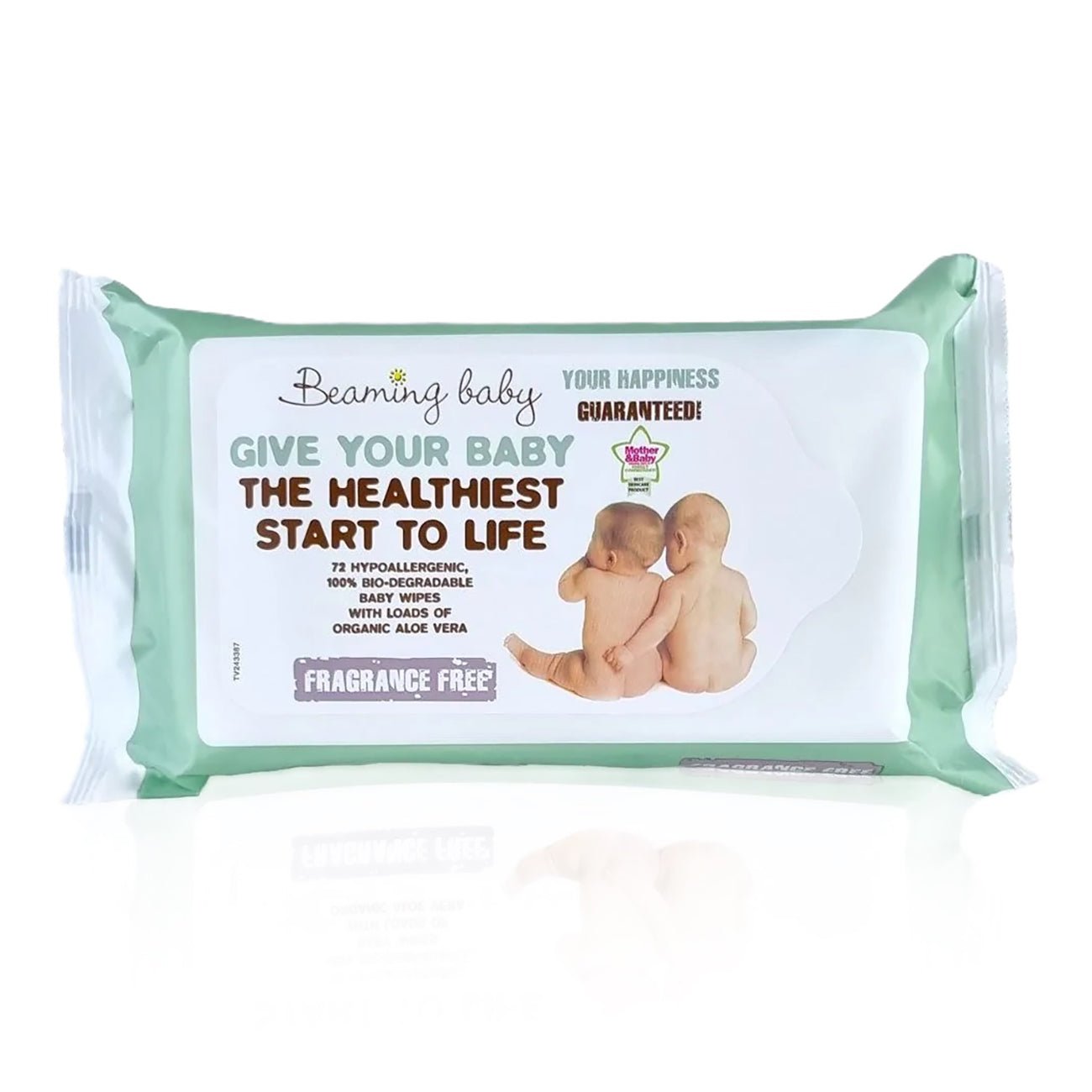 Baby Wipes Fragrance Free 72 Wipes - Beaming Baby - Baby Wipes - Eco Natural Products