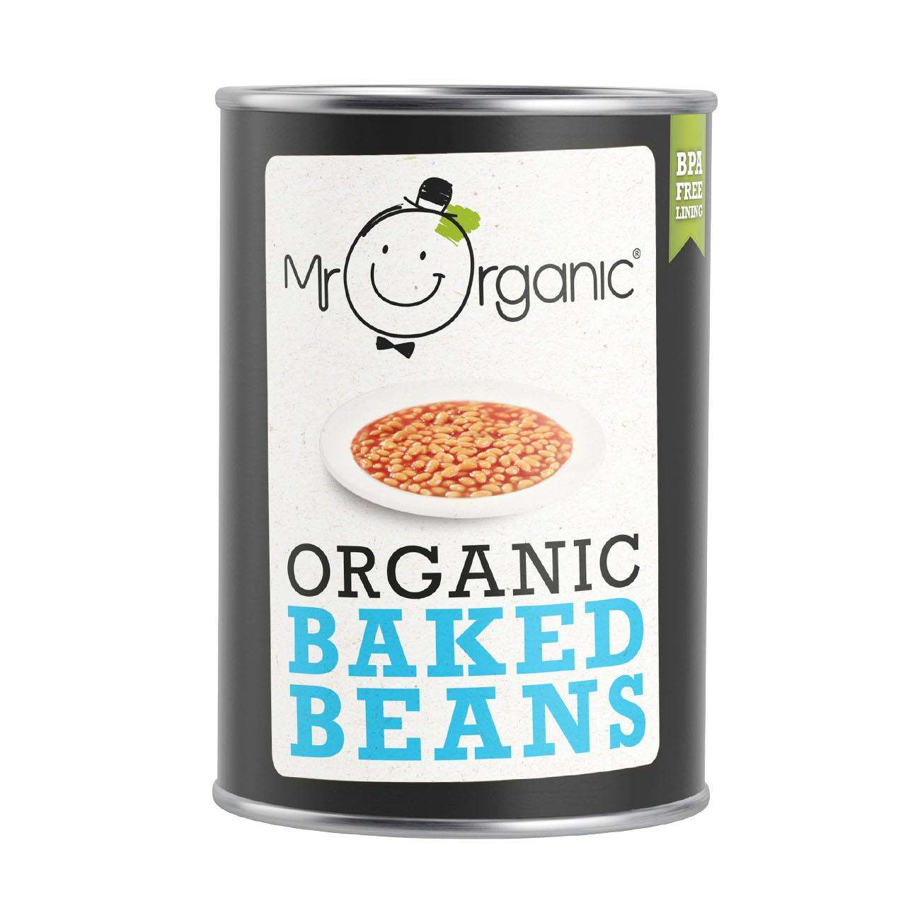 Baked Beans Tin 400g - Mr Organic - Beans - Eco Natural Products