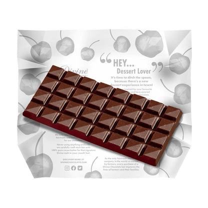 Bakewell Cherry & Almond Dark Chocolate Bar 180g - Divine Chocolate - Chocolate - Eco Natural Products