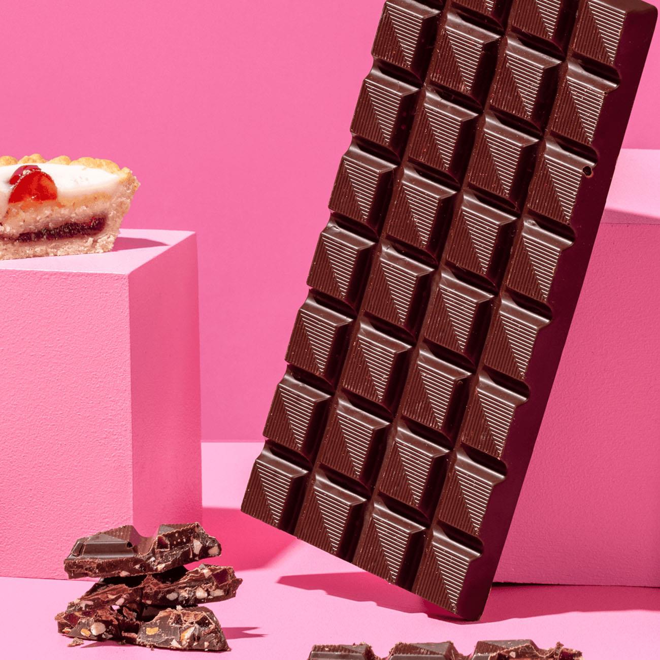 Bakewell Cherry & Almond Dark Chocolate Bar 180g - Divine Chocolate - Chocolate - Eco Natural Products