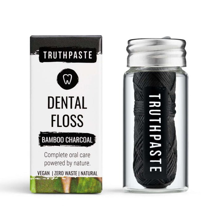 Bamboo Charcoal Floss Unflavoured 3g - Truthpaste - Dental Floss - Eco Natural Products