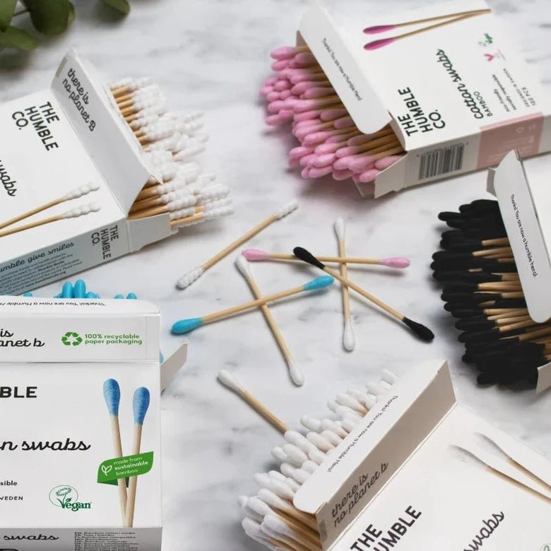 Bamboo Cotton Swabs White 100 pieces - Humble Brush - Cotton Swabs - Eco Natural Products