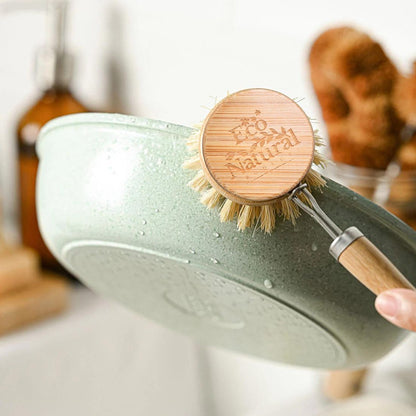 Bamboo Dish Brush Long Handle - Eco Natural Products - Washing Up Brush - Eco Natural Products