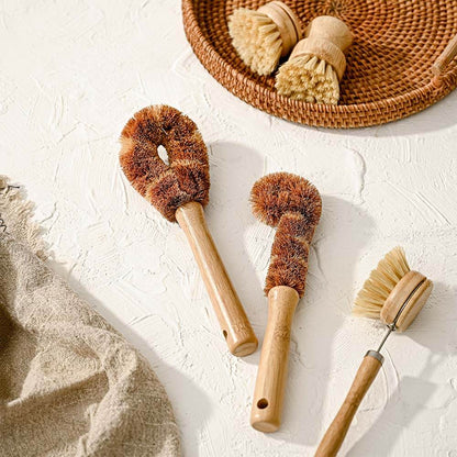 Bamboo Dish Brush Long Handle - Eco Natural Products - Washing Up Brush - Eco Natural Products