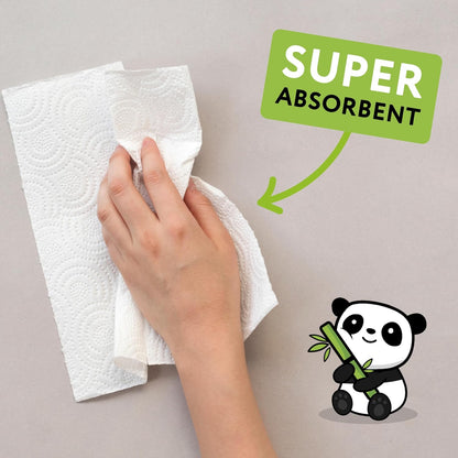 Bamboo Kitchen Towel 200 Sheets 2 Rolls - Cheeky Panda - Kitchen Towels - Eco Natural Products