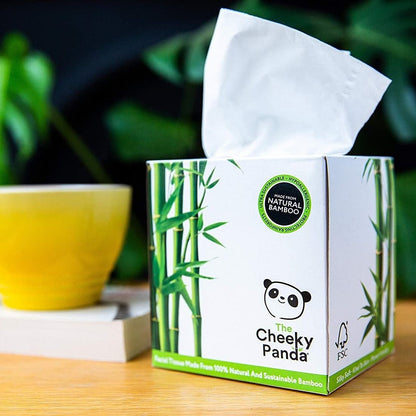 Bamboo Luxury Facial Tissue Cube 3PLY 56 Sheets - Cheeky Panda - Facial Tissues - Eco Natural Products